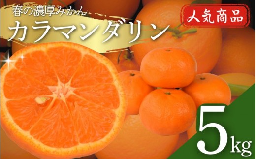 
                  ＜先行予約＞カラマンダリン【秀品】5kg ※2027年4月上旬～5月中旬頃に順次発送予定【期間限定・数量限定】 / 柑橘 季節限定 お取り寄せ 産地直送 贈答品 ギフト 果物 フルーツ 田辺市 和歌山県【ymh026】
                