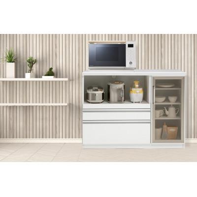 ふるさと納税 大川市 華 幅120cm 炊飯器、レンジが置ける小型のキッチンカウンターレンジ台 自社製アルミ使用 |  | 01