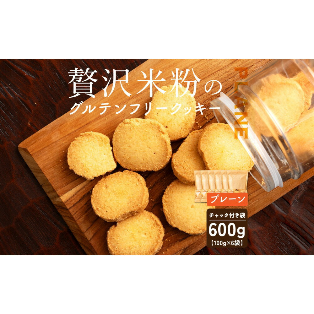 【ふるさと納税】贅沢米粉のクッキー プレーン 600g(100g×6袋)