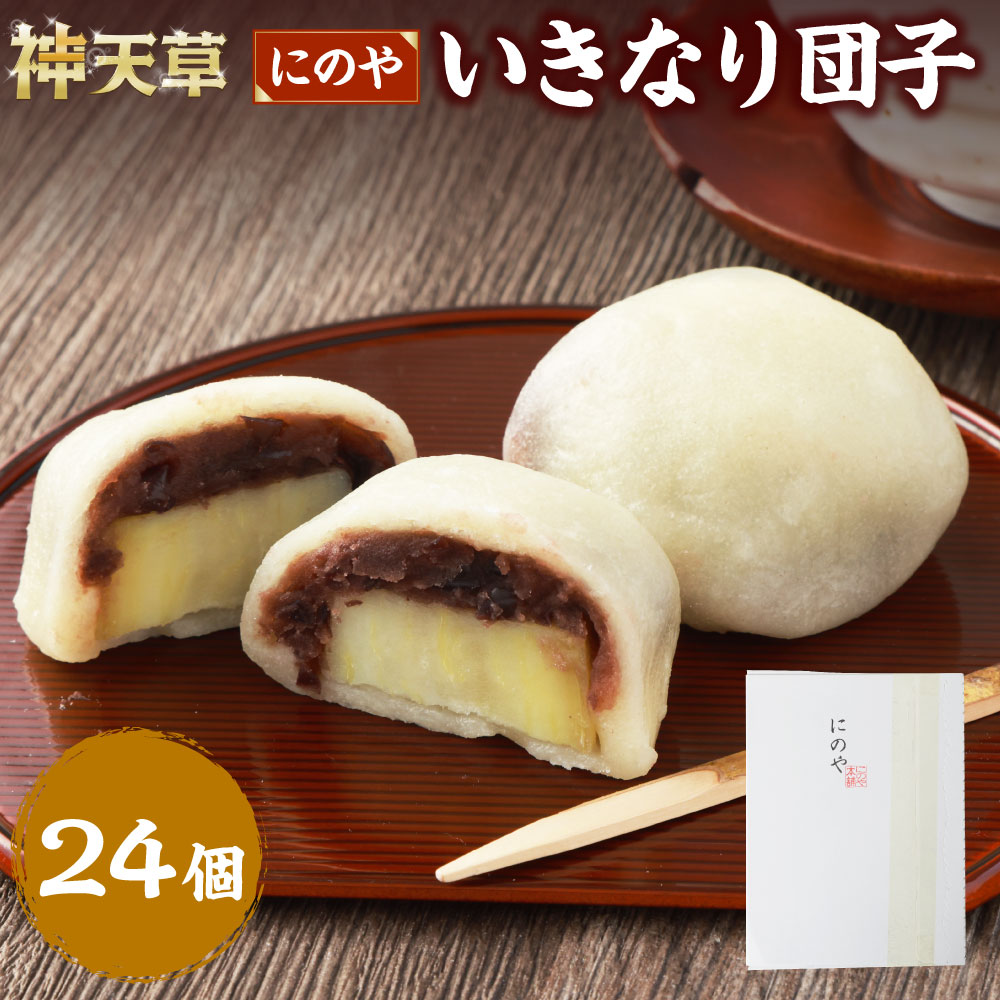 【ふるさと納税】熊本上天草 にのやのいきなり団子 24個 だんご さつまいも さつま芋 サツマイモ 小豆餡 あずき 餡子 スイーツ お菓子 和菓子 おやつ デザート 冷凍 熊本県産 国産 九州 熊本県 上天草市 送料無料