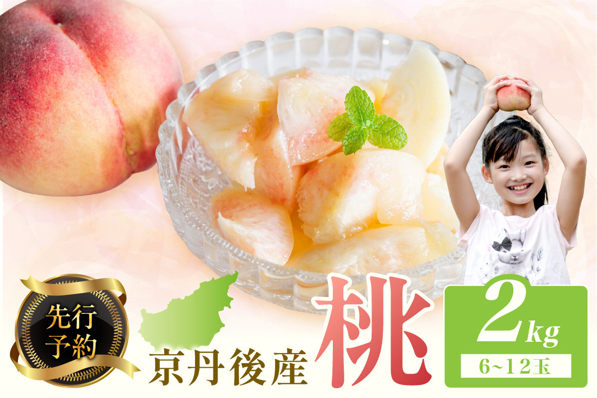 
            【先行予約】京丹後産 桃 2kg（6～12玉）（2025年7月下旬～発送） 農家直送 もも モモ 人気 フルーツ 果物 　BF00005
          