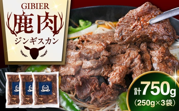 
            北海道産エゾジスカン 750g（250g×3パック）《喜茂別町》【EBIJIN】鹿肉 ジンギスカン ジビエ 味付き 冷凍 冷凍配送 小分け [AJAO114]
          