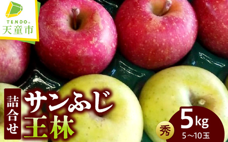 りんご ( 王林 ＆ サンふじ 詰合せ ) 約 5kg フルーツ 果物 山形 08-05-014