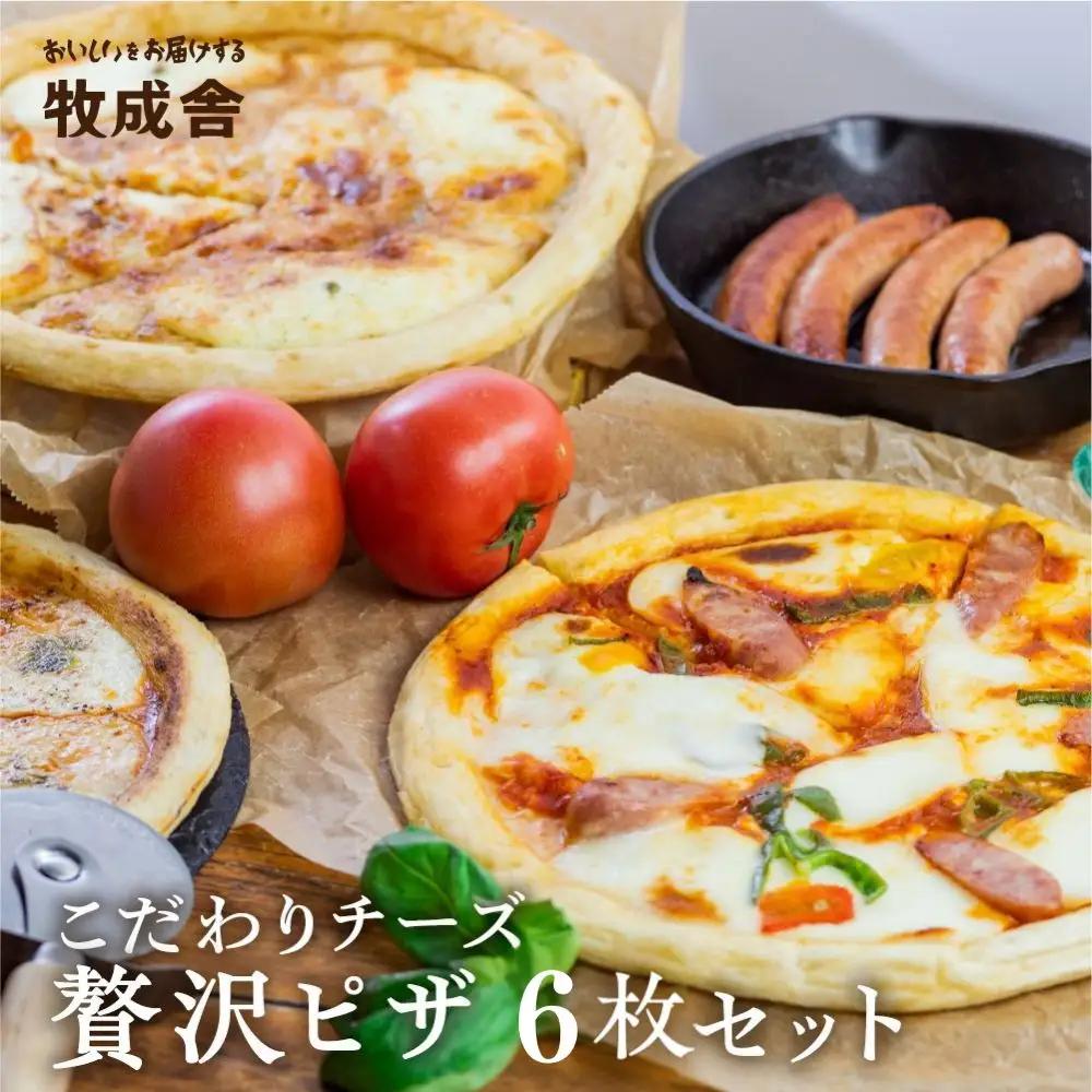 《牧成舎》飛騨のチーズたっぷりピザ贅沢セット(6枚) ピザ 冷凍[C0002]
