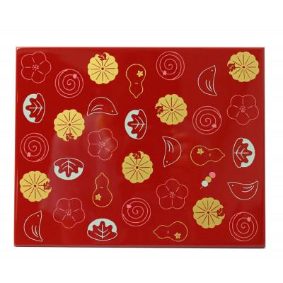 ふるさと納税 海南市 Njeco汎和菓子蒔絵三段重箱　赤 |  | 02