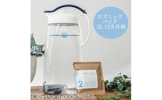 コズミックパック2L 12ヶ月用（6か月用×2パック）浄水パック デトックス 腸活 C-セラミックス 活性炭　125001