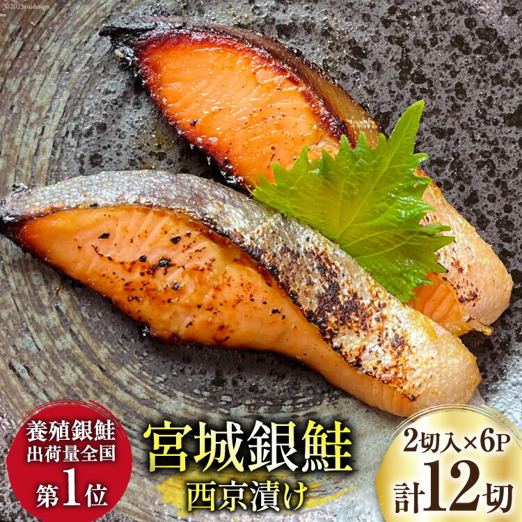 【ふるさと納税】宮城銀鮭 西京漬け 2切入×6パック [カネダイ 宮城県 気仙沼市 20565373] 魚 魚介類 漬魚 冷凍 鮭 サケ さけ しゃけ シャケ 銀鮭 ギンザケ 西京漬け 個包装 おかず 漬け魚 切り身 切身