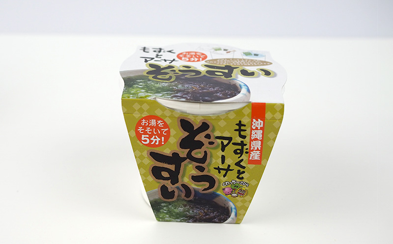 もずくとアーサぞうすい　6個入り×2箱セット【アーサの安里】 あーさ もずく 雑炊 最優秀賞 受賞 簡単 先行予約 夜食 保存食 非常食 まとめ買い セット 海藻 ヘルシー 簡単 手軽 ふるさと納税 