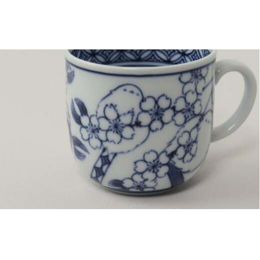 有田焼 シマエナガ マグカップ (小)【道雪窯】食器 器 うつわ 染付 手書き しまえなが 鳥モチーフ A30-546_イメージ4