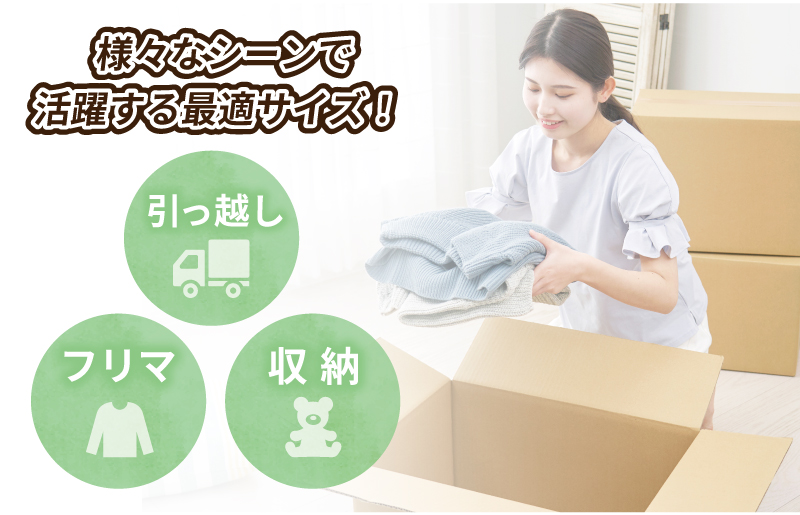 定番段ボール箱 宅配100サイズ×20枚セット【荷物 発送 引っ越し 収納 整理 フリマサイト 通販 配送 梱包】 099H2543