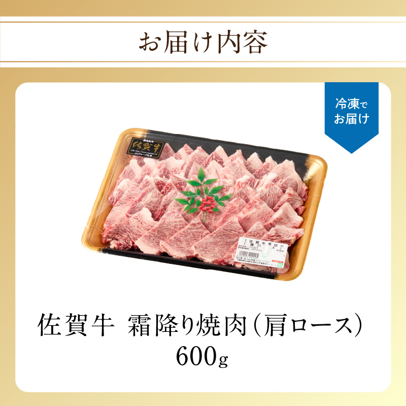 【最速配送】中山牧場 佐賀牛 霜降り焼肉 600g ／ バーベキュー BBQ 牛肉 肉 お肉 佐賀牛 赤身 霜降り モモ ウデ 肩ロース 三角バラ 焼き肉 焼肉セット A5 A4 a5 a4 黒毛和牛 ブランド牛 国産 佐賀県 玄海町 冷凍