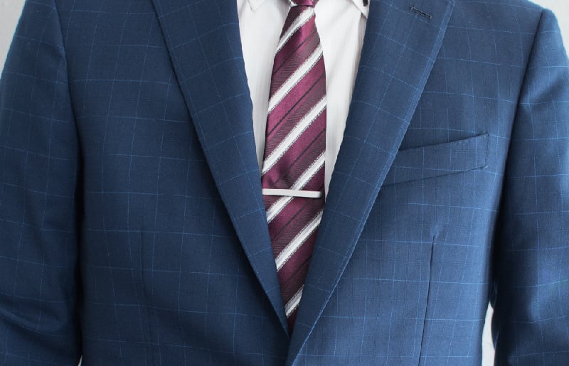 クリップ式ネクタイピン シルバーカラー G2826