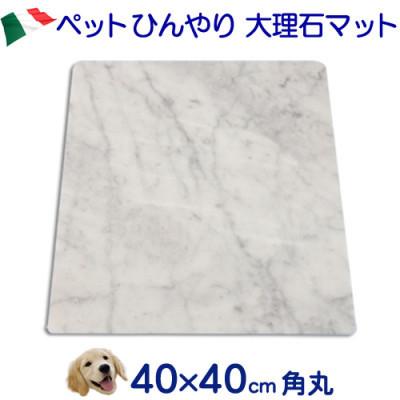 ふるさと納税 大野町 大理石ペットひんやりボード 40×40センチ ビアンコカラーラ イタリア産　1枚 |  | 01