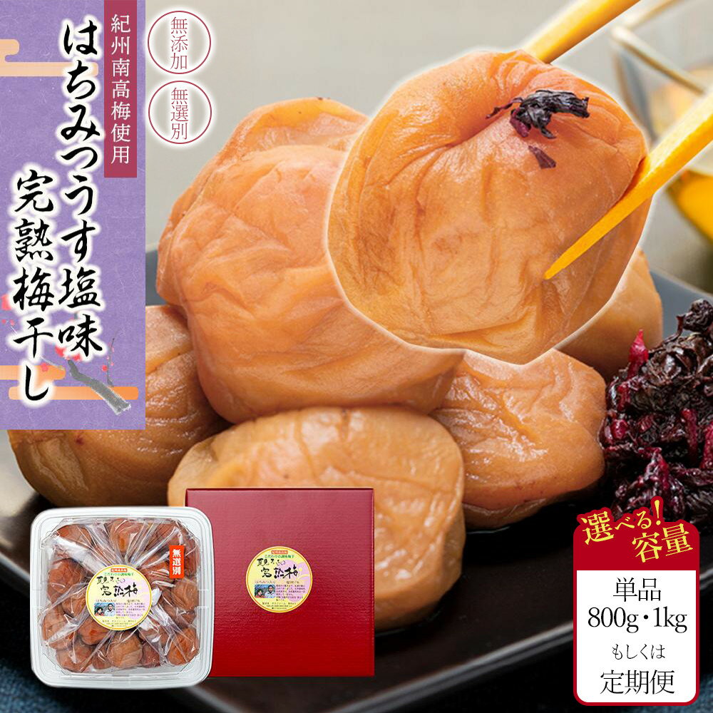 【ふるさと納税】【選べる単品・定期便・容量】 紀州南高梅使用 はちみつ うす塩味 完熟梅干し 無選別 | 梅干 梅 和歌山 和歌山県産 はちみつ 完熟 大容量 南高梅 紀州 紀州南高梅 ご当地 お取り寄せ おかず ご飯のお供 ご飯のおとも お弁当 おにぎり