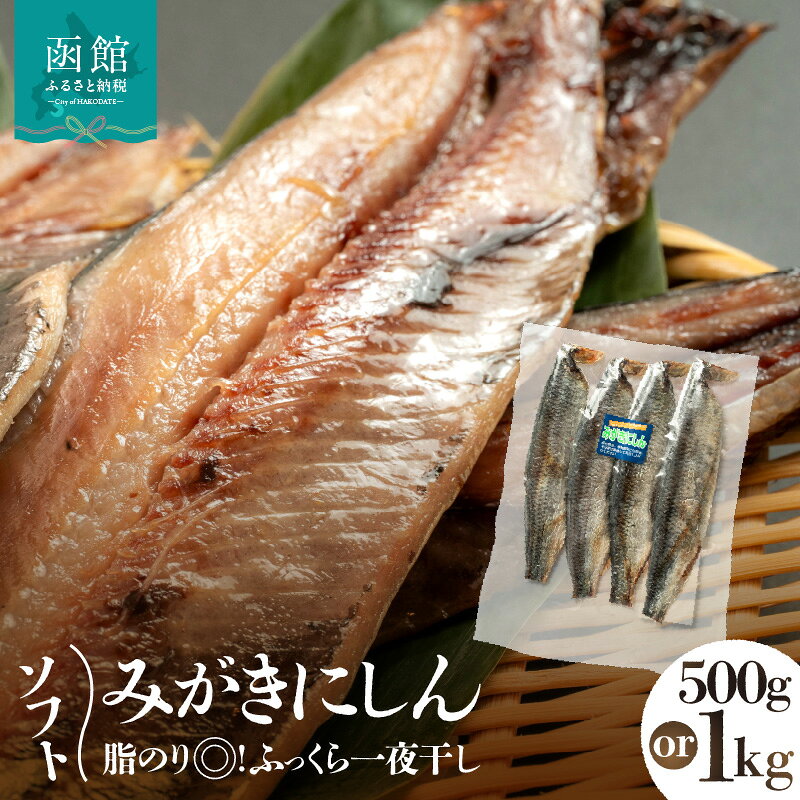 【ふるさと納税】ソフト みがき にしん 1kg 500g 身欠き ニシン 鰊 一夜干し 特大 ロシア産 煮物 焼き魚 真空パック ご飯のお供 おつまみ 海鮮 海産物 海の幸 冷凍 お取り寄せ 北海道 函館市 送料無料