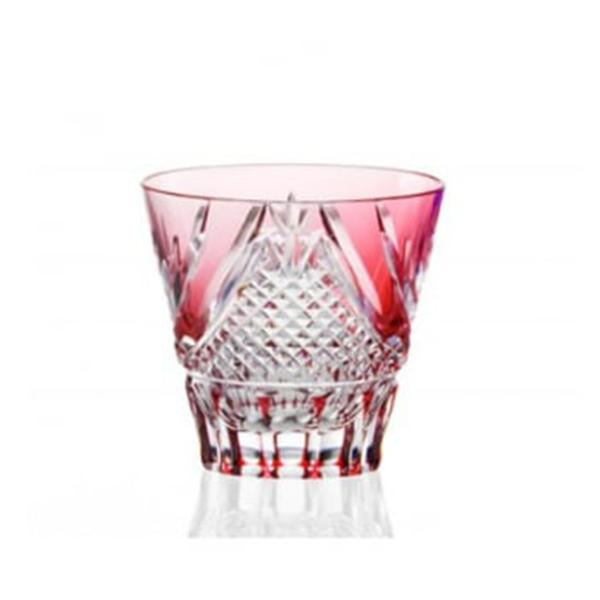 カガミクリスタルの江戸切子 冷酒杯〈富士〉T615-2950-CAU【日本酒 グラス キレイ 上品 お祝い プレゼント 記念日 ギフト ご褒美 オリジナル 日本土産 クリスタルガラス グラス コップ 伝統 日本製 プレゼント 贈り物 卒業祝い 就職祝い 記念品 贈答品 父の日 母の日】