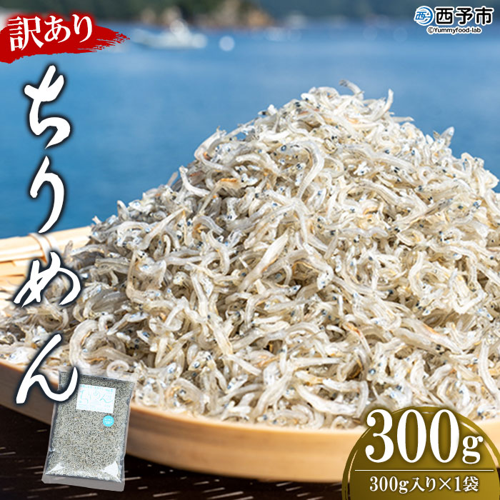 ＜訳あり ちりめん 300g入り 1袋＞ しらす シラス じゃこ 無添加 小魚 ご家庭用 愛媛県 西予市