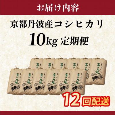 ふるさと納税 亀岡市 【毎月定期便】農家直送 京都丹波産 コシヒカリ 精米 10kg(10kg×1袋)全12回 |  | 03