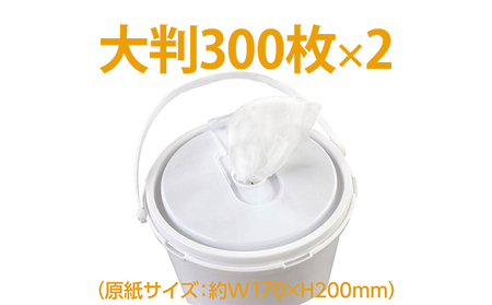 防災向け業務用 高密封バケツウェットティッシュ600枚（本体＋詰替用）