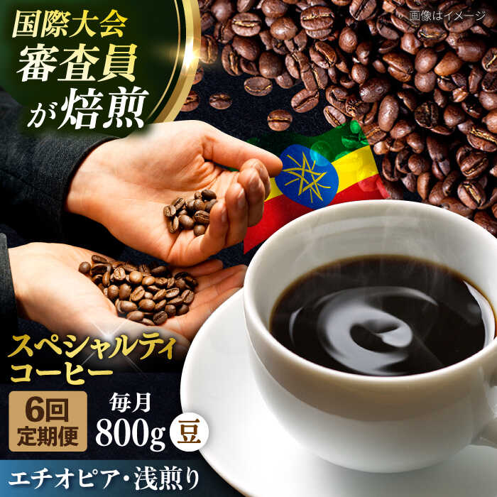 【ふるさと納税】【全6回定期便】コーヒー豆 自家焙煎 浅煎り エチオピア 200g×4 TSUKIKOYA COFFEE ROASTER ツキコヤ 珈琲 コーヒー定期 焙煎 こだわり 横須賀【株式会社RUINS】[AKAD008]