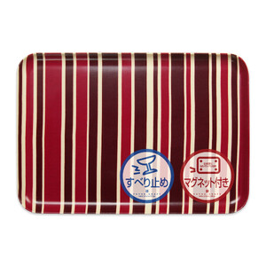 TATSU-CRAFT マグネットトレー M 33cm トリノストライプ RD レッド すべり止め付き ［Tk1088］