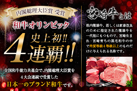 数量限定 宮崎牛 モモ ステーキ 計450g 肉 牛 牛肉 黒毛和牛 国産 おかず モモステーキ 焼肉 食品 送料無料_BB97-23