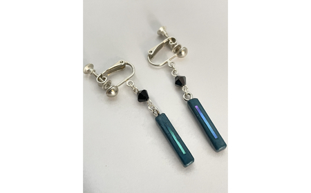 貝青 スティック型 イヤリング wa047-042