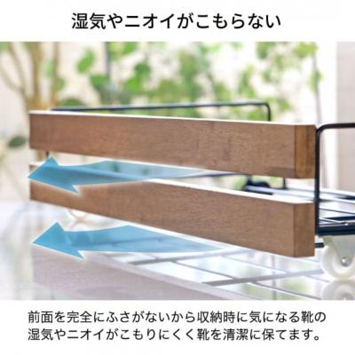 ふるさと納税 三条市 薄型下駄箱下シューズラック ブラック SE-2021 日本製 燕三条 [川口工器]【028S053】 |  | 01
