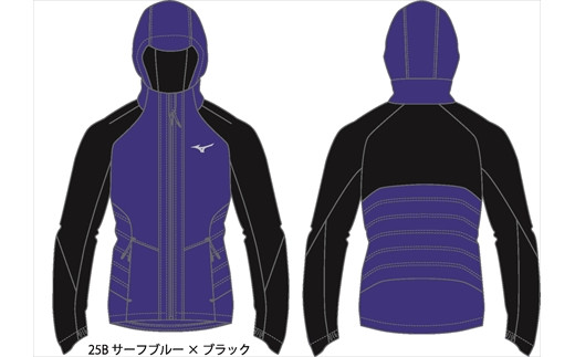 中綿ブレスサーモウォーマーシャツ：配送情報備考　25Ｂ　サーフブルー×ブラック