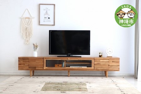 アルグ 180ローボード LBR 【テレビボード ローボード テレビ ナチュラル 木目 無垢 TV 家具 国産 ライトブラウン】(H060661)