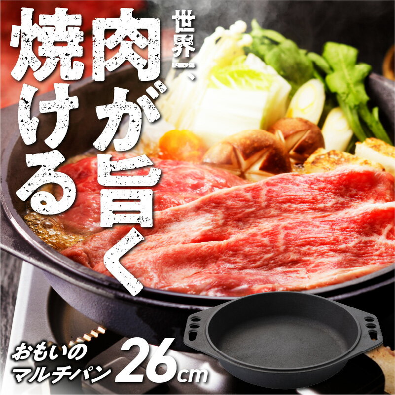 【ふるさと納税】〈カンブリア宮殿で紹介されました！〉 おもいのマルチパン 26cm IH対応 スキレット 鉄フライパン 調理器具 調理道具 無塗装 碧南市 ギフト キャンプ グランピング キャンプ飯 アウトドア 鋳物 引っ越し祝い 新築祝いBBQ 鍋 made in japan 愛知県 送料無料