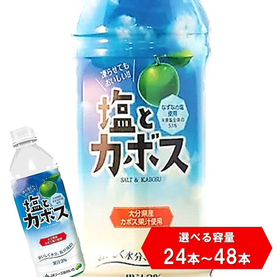 【ふるさと納税】【選べる容量】塩とカボス 495ml ドリンク ジュース 大分県産