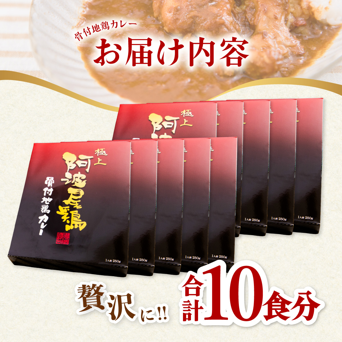 極上 阿波尾鶏 骨付地鶏カレー 10人前セット カレー レトルト 阿波尾鶏 10食入り 極上阿波尾鶏骨付地鶏カレー 徳島 地鶏 あわおどり