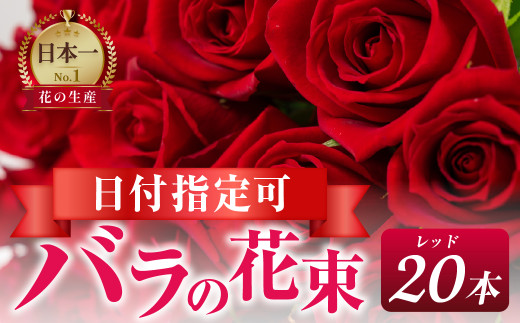 【赤】バラ 花束 20本  花 薔薇  生花 愛知県 田原市