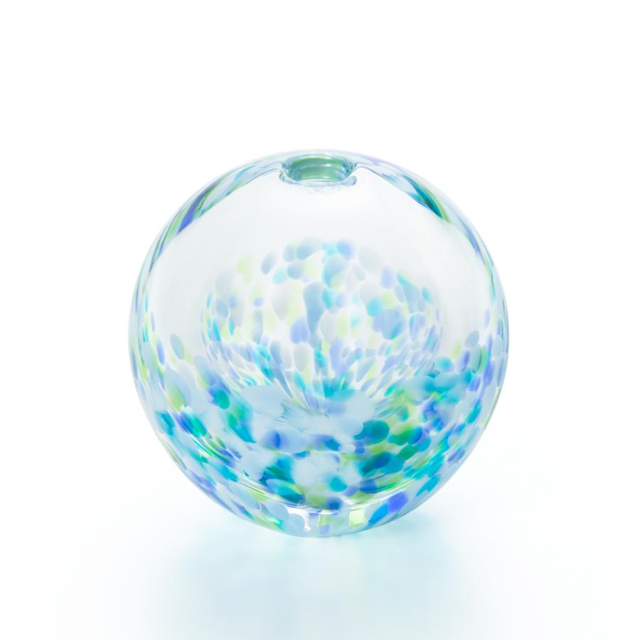 ＜津軽びいどろ＞一輪挿し 紫陽花