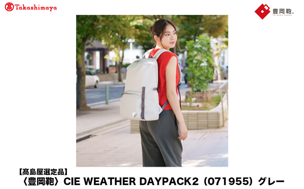 【高島屋選定品】豊岡鞄 CIE WEATHER DAYPACK2 (071955) グレー / 木和田正昭商店 リュック 軽量 撥水 ビジネス ストリート バックパック リュックサック メンズ レディ