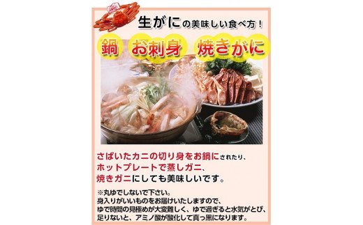 84．【先行予約】鳥取県産　タグ付き活松葉がに　400g以上×2枚
