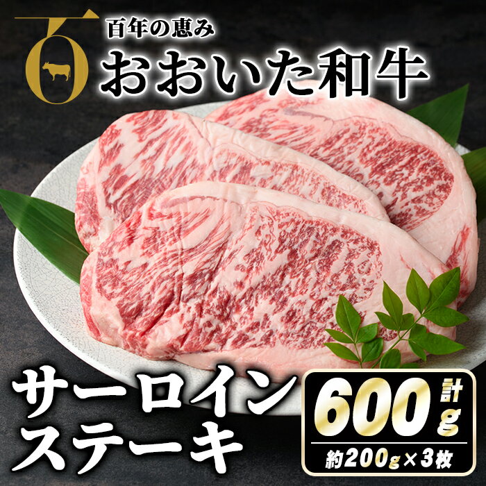 【ふるさと納税】おおいた和牛サーロインステーキ(計600g・200g×3枚) 牛肉 お肉 サーロイン ステーキ 小分け 個包装 真空パック おおいた和牛 和牛 冷蔵【110200800】【吉野】