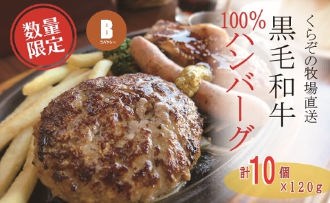 【黒毛和牛100％】黒毛和牛専門店の贅沢ハンバーグ（計10個）（ふるさと納税 訳あり 国産 牛肉 黒毛和牛 ハンバーグ 冷凍 特別提供 送料無料）