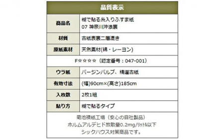 ＜神奈川沖浪裏＞糊で貼る糸入りふすま紙 プレミアム北斎 | ふすま紙 はりかえ工房 埼玉県 草加市