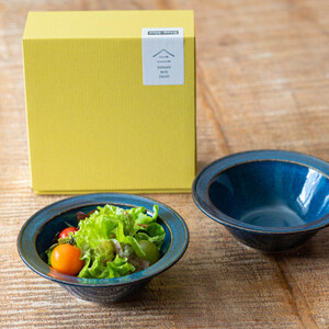【美濃焼】 北欧/深ブルー 15.5cm サラダボウル 2個セット 35193041 瑞浪市 / やまに 食器 鉢 陶磁器 [AZCR009]
