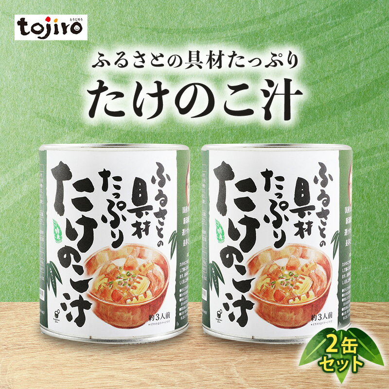 【ふるさと納税】ふるさとの具材たっぷり　たけのこ汁　2缶セット　田上町