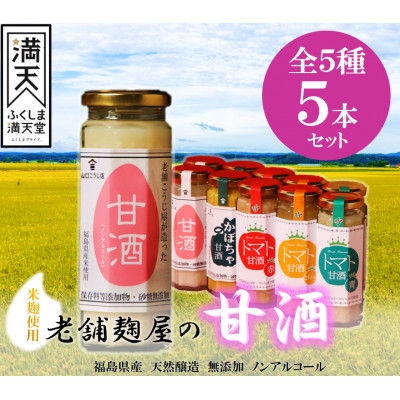 
                  中島村の農産物を使用した甘酒5本セット【1513898】
                