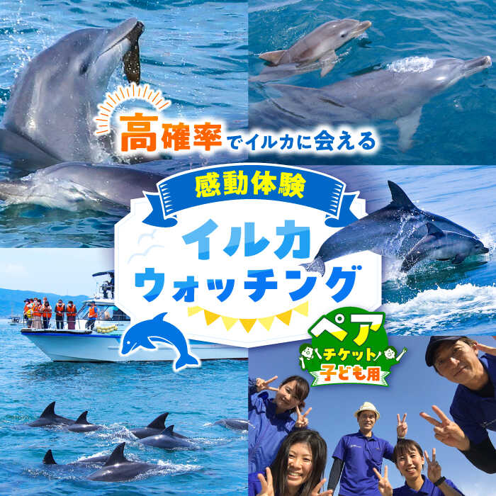 【ふるさと納税】南島原 イルカウォッチング 子ども用 ペアチケット / チケット ちけっと 体験型 観光チケット いるか イルカ イルカ体験 貸し切り / 南島原市 / 南島原イルカウォッチング[SAE004]