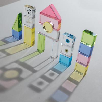 ふるさと納税 河内長野市 おもちゃを閉じ込めたアクリル積み木 36ピース ピンク HIKARINOTOY |  | 01