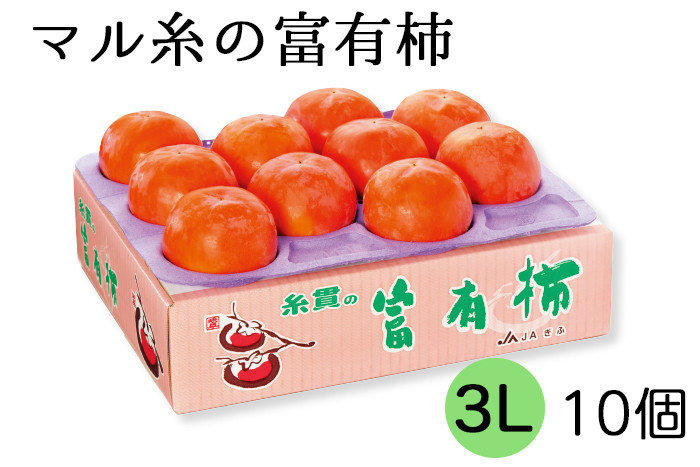 
            [先行予約／令和7年産]【柿の王様】マル糸の富有柿 3Lサイズ (10個入) 令和7年11月下旬より発送予定 [mt189] 
          
