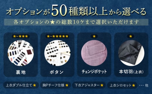 【御幸オリジナル生地】【全国30カ所以上で採寸可】【選べるオプション】 イージーオーダースーツお仕立券＜御幸毛織＞ [CAN021]  スーツ オーダースーツ 国産 スーツ お仕立券 御幸毛織 