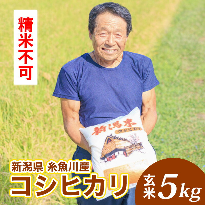 【ふるさと納税】令和7年産 新潟県産『コシヒカリ 玄米』5kg （精米不可） プロも太鼓判！熟練農家のうまい米 2025年産 農家直送 吉農園【新潟県 糸魚川市 米 お米 こめ コメ ご飯 ライス ふるさと納税米 ブランド米 おすすめ ギフト 5キロ 玄米 人気 食品】
