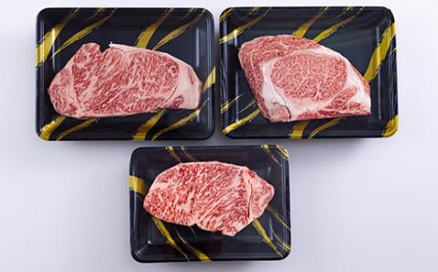 宮崎牛定期便 ステーキ3種類食べ比べ[3ヶ月] 合計600g 宮崎牛のステーキを3回に分けて発送！ [国産 ブランド牛 お肉 ステーキ 30000円 3万円] TF0687-P00020
