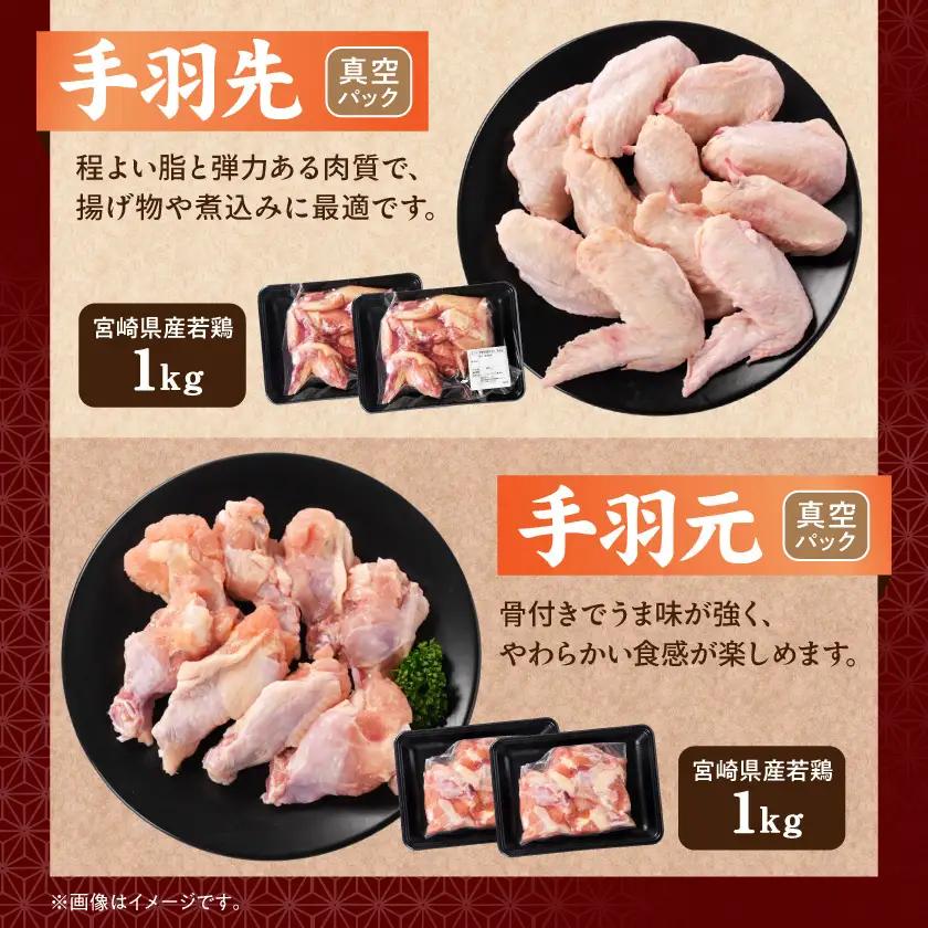 宮崎県産豚肉&鶏肉いろどり5.3kgセット〔17H-84-007〕_(都城市) ロース モモ ムネ 手羽先 手羽元 宮崎県産